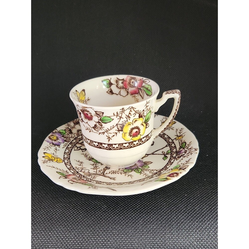 Antique Alfred Meakin Minature Tea Cup & Saucer Set produced between 1907-1914
